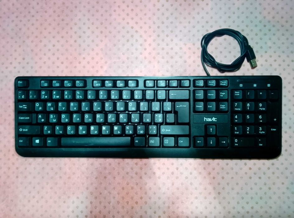 Клавиатура HAVIT HV-KB378 USB Black / Genius KU-0368 USB Silver - 2 шт