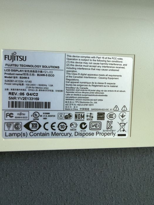 Monitor FUJITSU 24” B24W-5 eco
