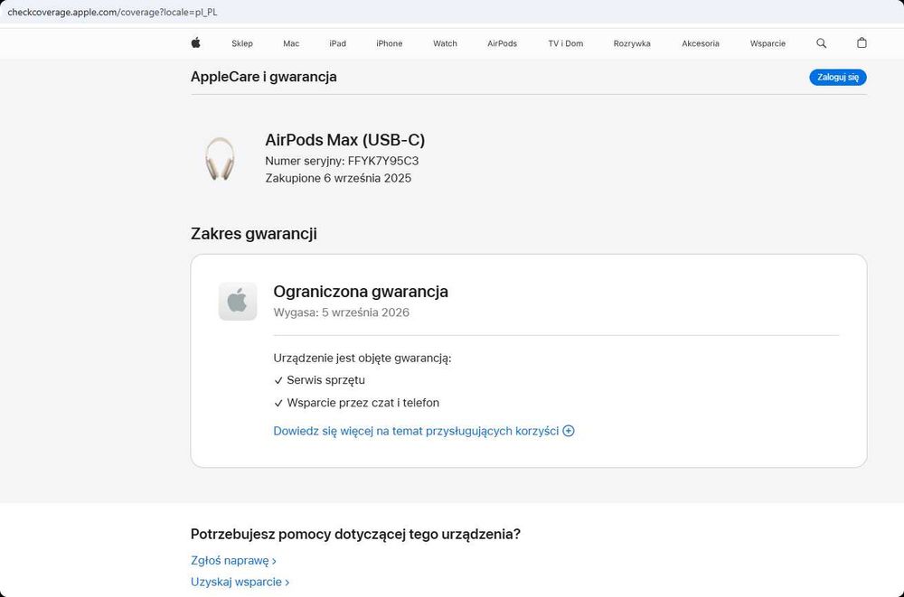 Nowe Słuchawki bezprzewodowe Bluetooth Apple Max(ANC)