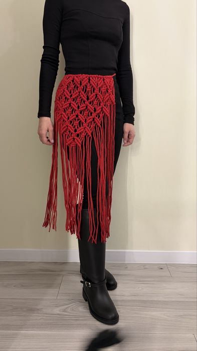 Припинда в техніці макраме, український народний одяг