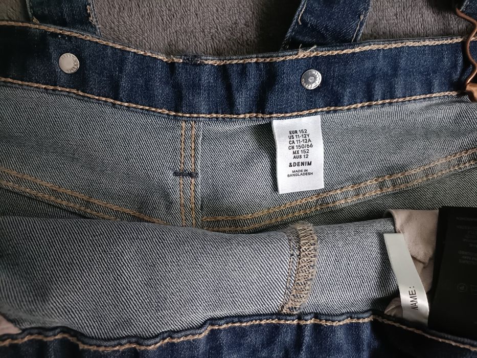 Dżinsowe dziecięce ogrodniczki h&m