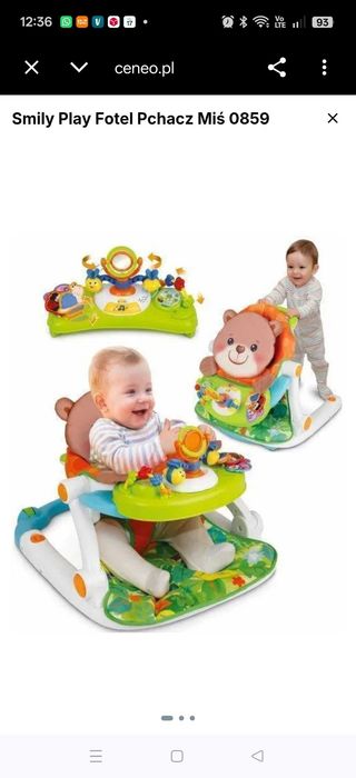 Chodzik pchacz smily play
