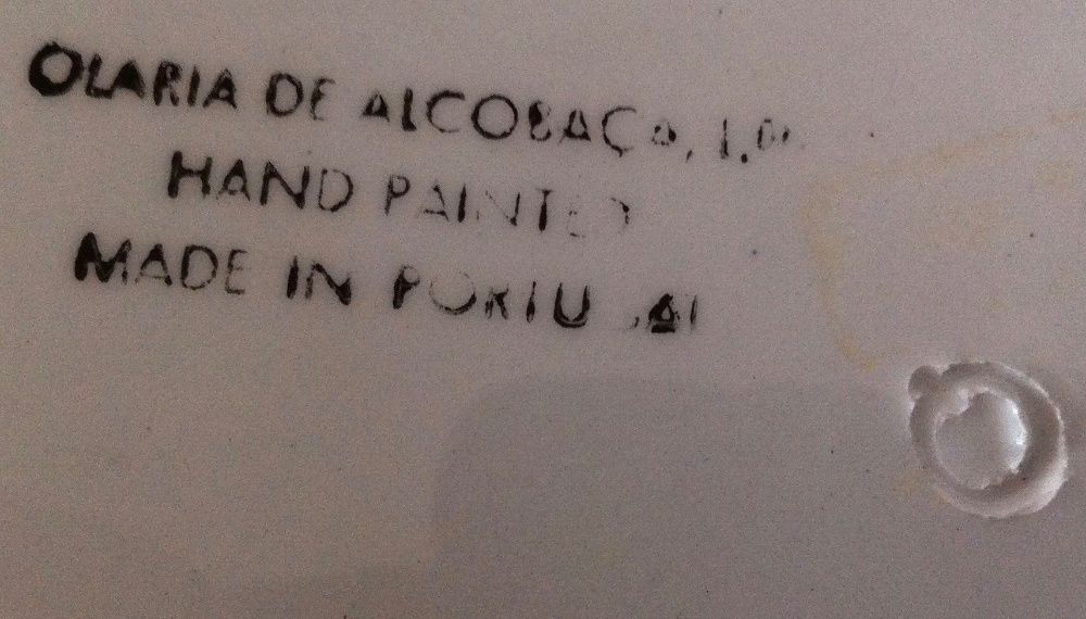 terrina faiança alcobaça marcada e numerada