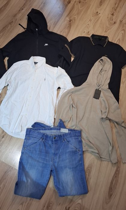 Sprzedam zestaw oryginalnych ubran meskich L/Xl z mini wadami