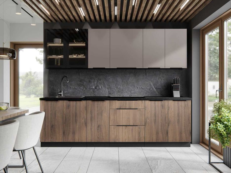 Zestaw "B" mebli kuchennych Arona Cashmere 260cm modułowe pod wymiar