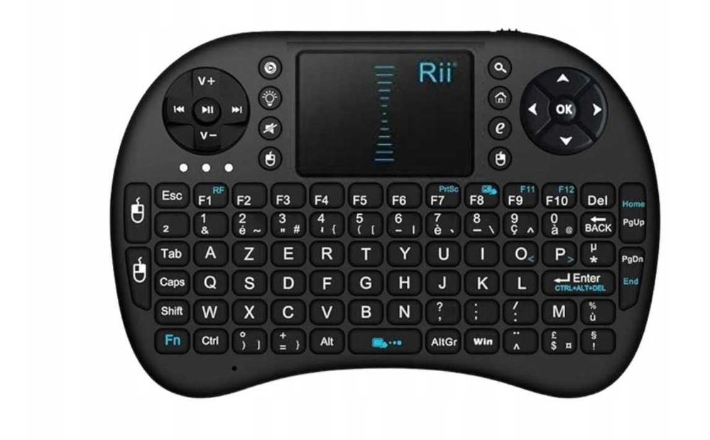 Mini bezprzewodowa klawiatura z touchpadem Rii Mini i8 Czarna