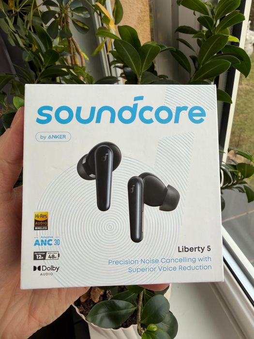Słuchawki bezprzewodowe dokanałowe soundcore Liberty 5 ANC, czarny