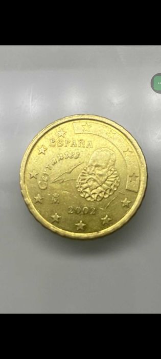 MOEDA DE 10cent 2002 Rara Espana CERVANTES.
