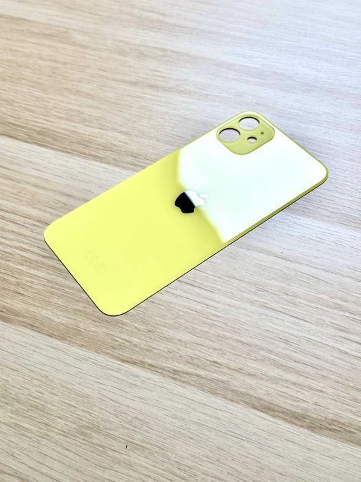 Klapka / Tył iPhone 11 – Żółty – Nowe Szkło