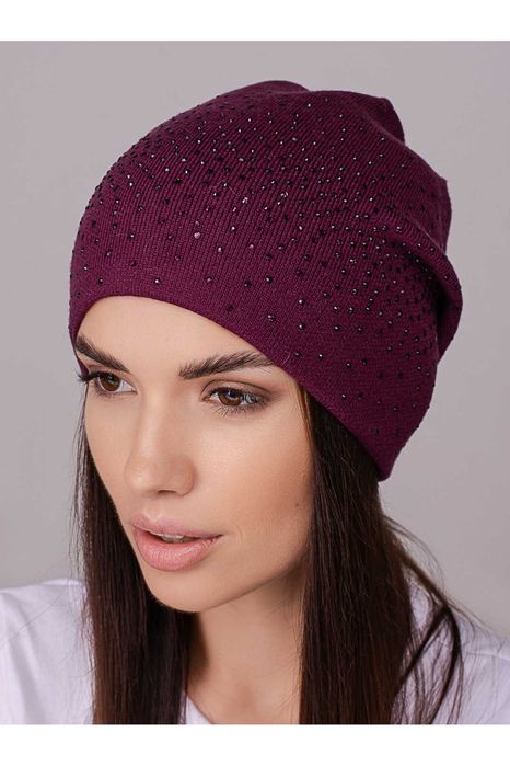 Женская модная шапка со стразами. Разные цвета!!!