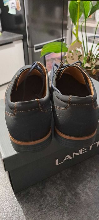 Półbuty granatowe rozm. 44 Lanetti super stan