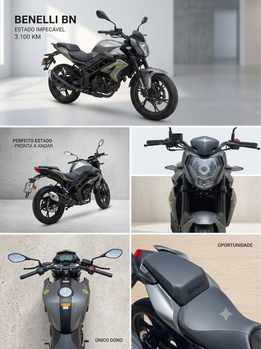 Benelli BN 125 (2022) – Apenas 3.100 km! Como Nova (Único Dono)