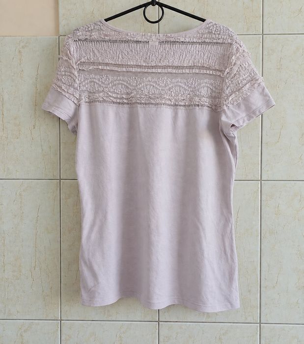Bluzka z krótkim rękawem z koronką, t-shirt