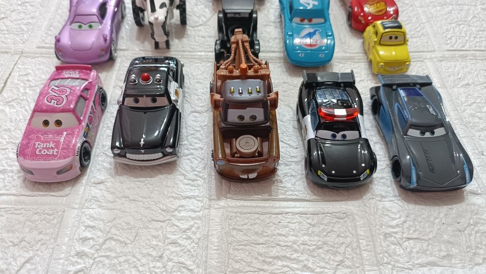 Уцінка! Металеві машинки Тачки Маквин, Метр, Кінг, трейлер, комбайн