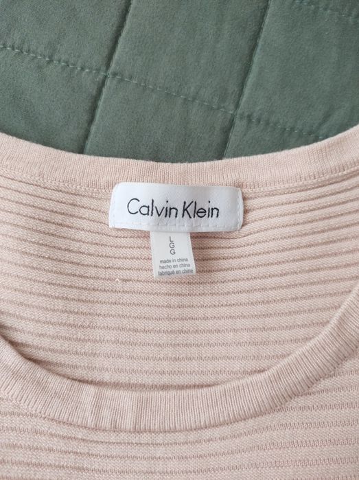 Calvin Klein rozmiar L sweter lekki  pudrowy róż