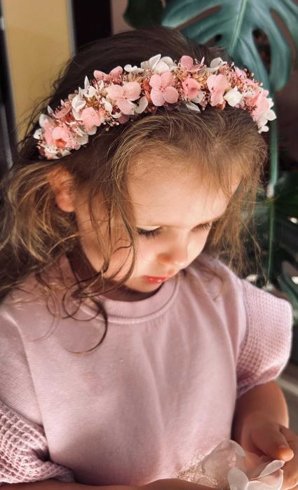 Bandolete artesanal com flores secas