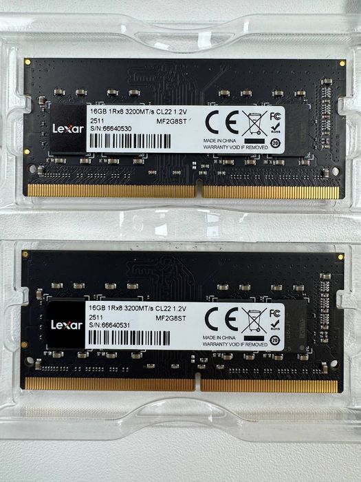 Оперативна пам'ять Lexar DDR4 SO-DIMM 32GB (2x16GB) 3200MHz