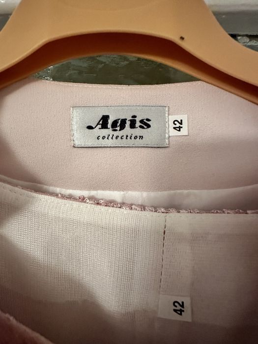 Elegancki komplet sukienka garsona wesele ślub blady róż babcia mama