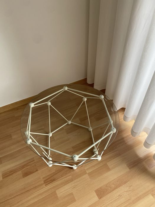 Mesa centro ferro e vidro
