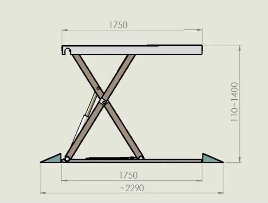 Podnośnik Nożycowy Mobilny 1,4 m LB-LS4c 3 tony 140 cm 380v