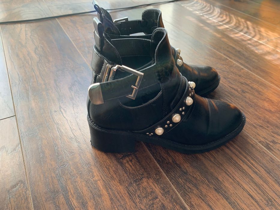 Buty botki czarne damskie 36