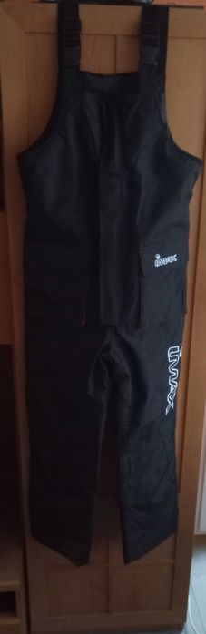 Ciepłe spodnie wędkarskie IMAX. Nowe. Ogrodniczki na szelkach.