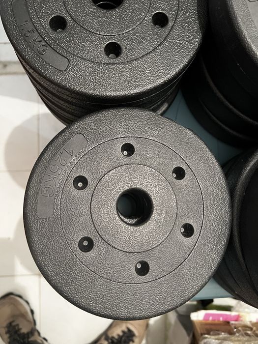 Kit musculação com varios pesos