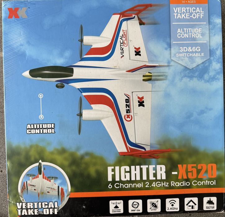 fighter x520, aviao telecomandado x520 nunca usado