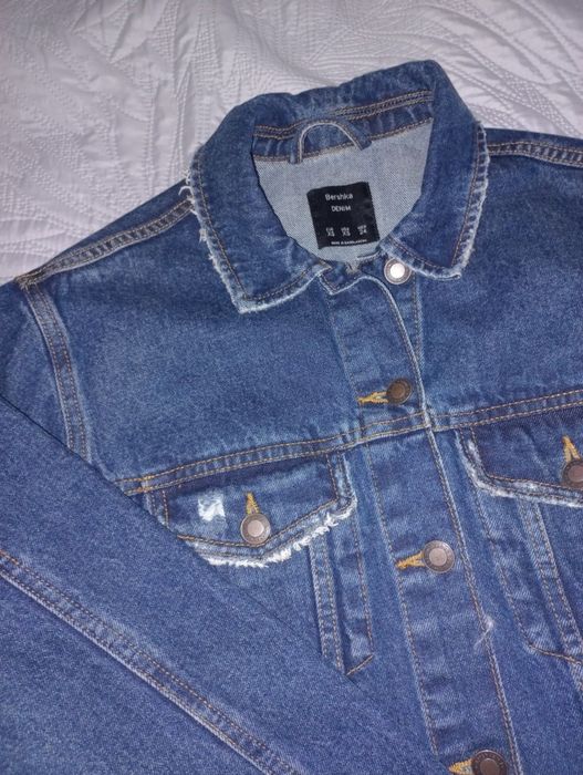 Джинсова куртка Bershka оверсайз джинсовка