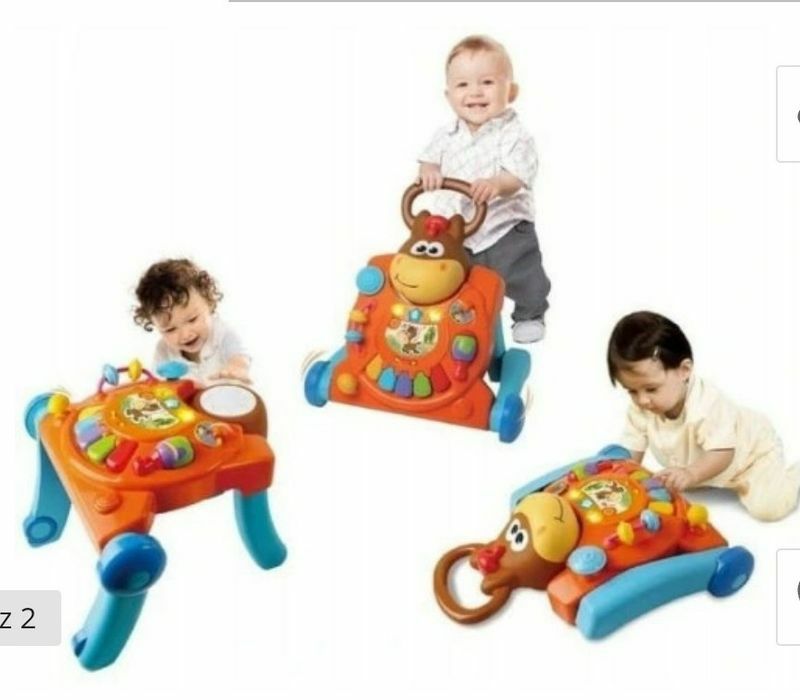 4 w 1 Chodzik jezdzik pchacz stolik edukacyjny  4 w 1