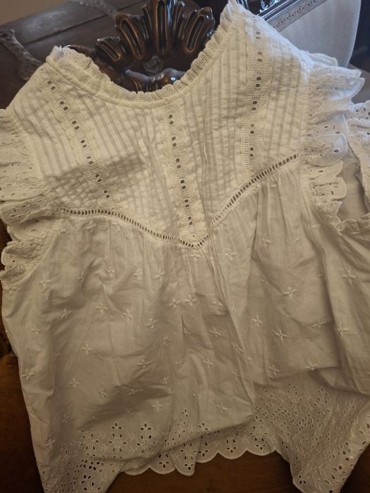 Bluzka biała  haft boho