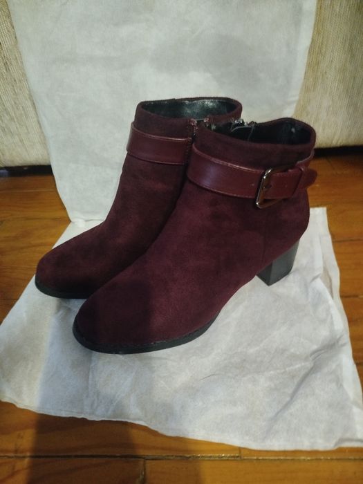 Bota Bordeaux cano curto