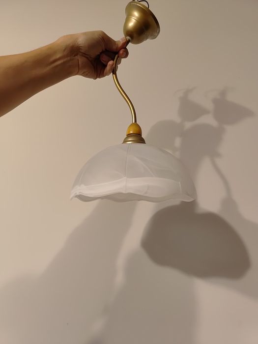 Żyrandol, szklany klosz