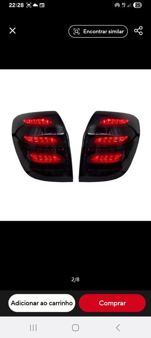 Farolins traseiras Chevrolet Captiva