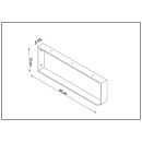 Conjunto de 2 suportes de parede para tampo de lavatório (cromado)