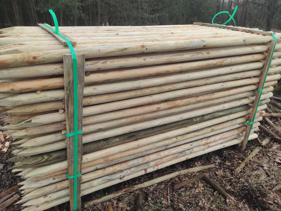 Paliki i Palisady toczone  do Sadzenia drzewek i Ogrodzeń