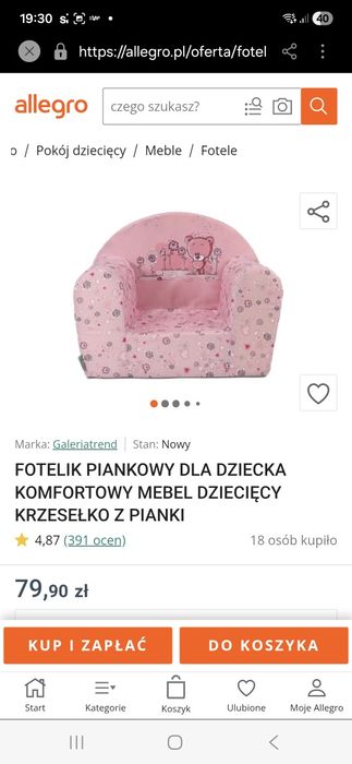 Fotelik dziecięcy TEDDY
