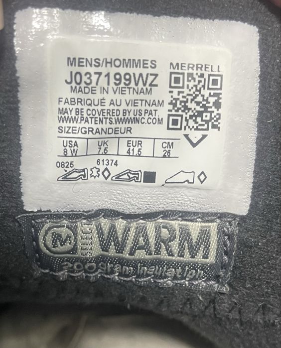 черевики Merrell Coldpack 3 THERMO, ОРИГІНАЛ