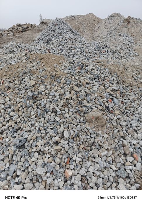 Kruszywo ceglane mielone, tłuczeń, beton mielony