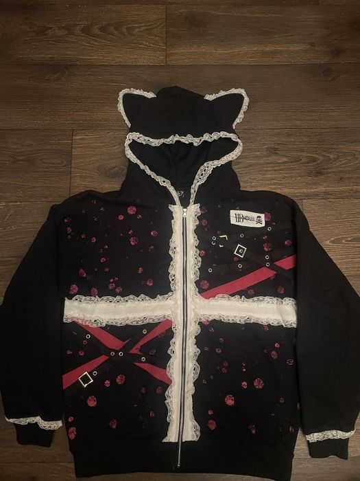 Неформальна Готична кофта dollskill y2k gothic zip-up hoodie