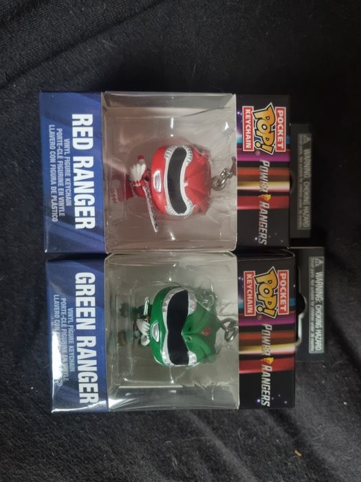 2 funko popy breloki power rangers nie otwierane