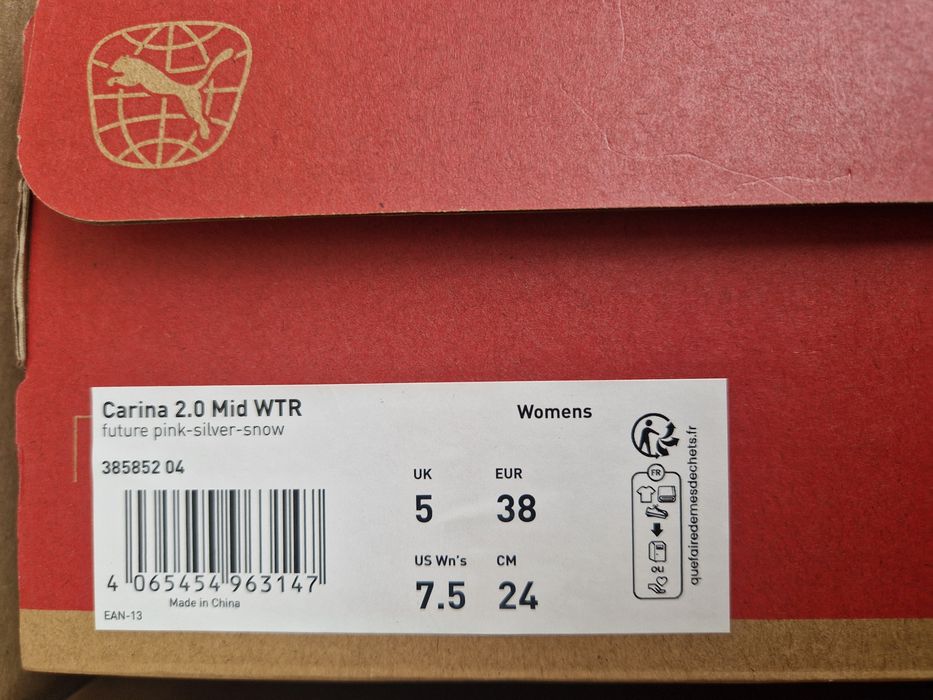 Buty Puma Carina 2.0 WTR rozmar 38