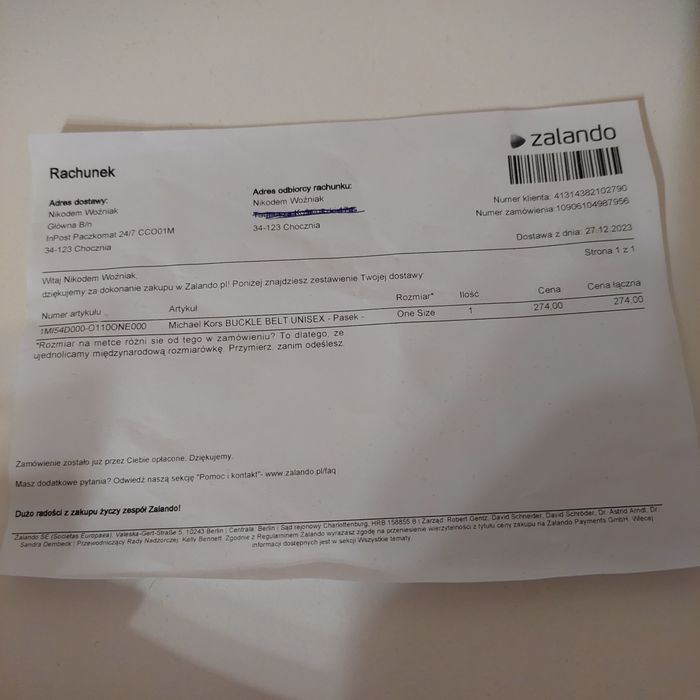 Pasek Michael Kors nowy