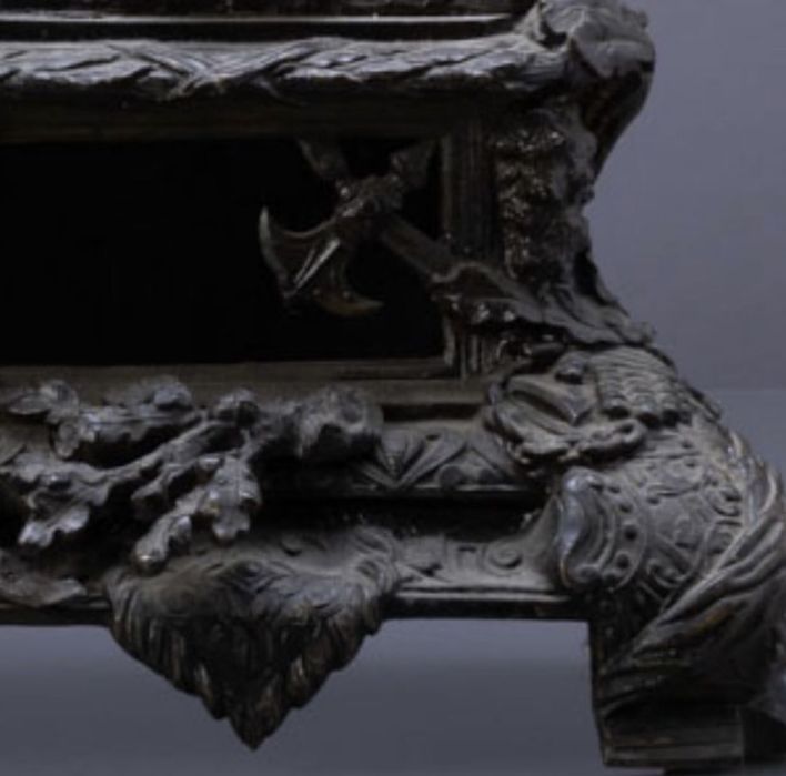 Extraordinário relogio de grandes dimensões em bronze