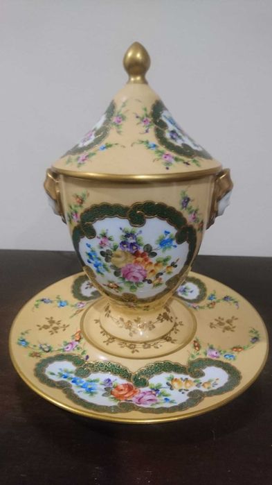 Porcelana Camile Le Tallec - Pote com tampa e Prato /Troco