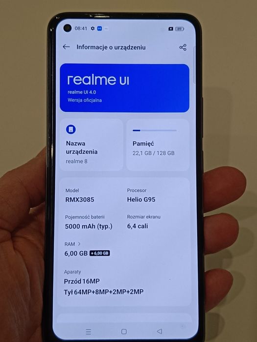 Realme 8 128 GB super stan