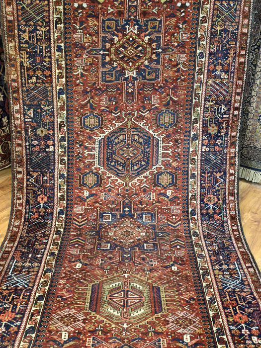 Stary perski Kobierzec Heriz Karayah 440x150 Rękodzieło od Persopolis