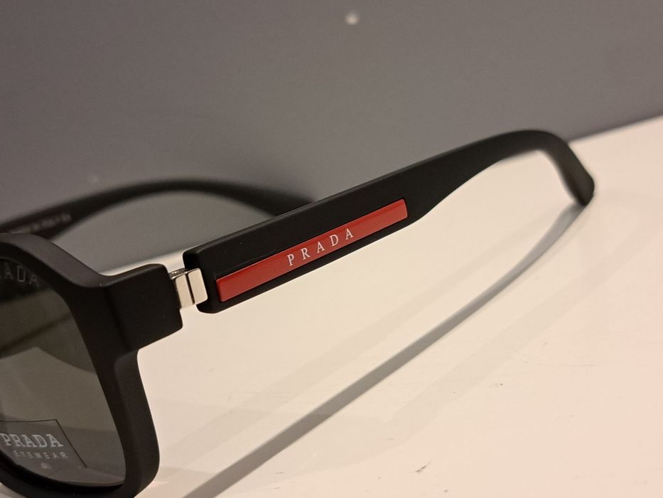 *PRADA męskie nowe okulary przeciwsłoneczne czarne polaryzacyjne