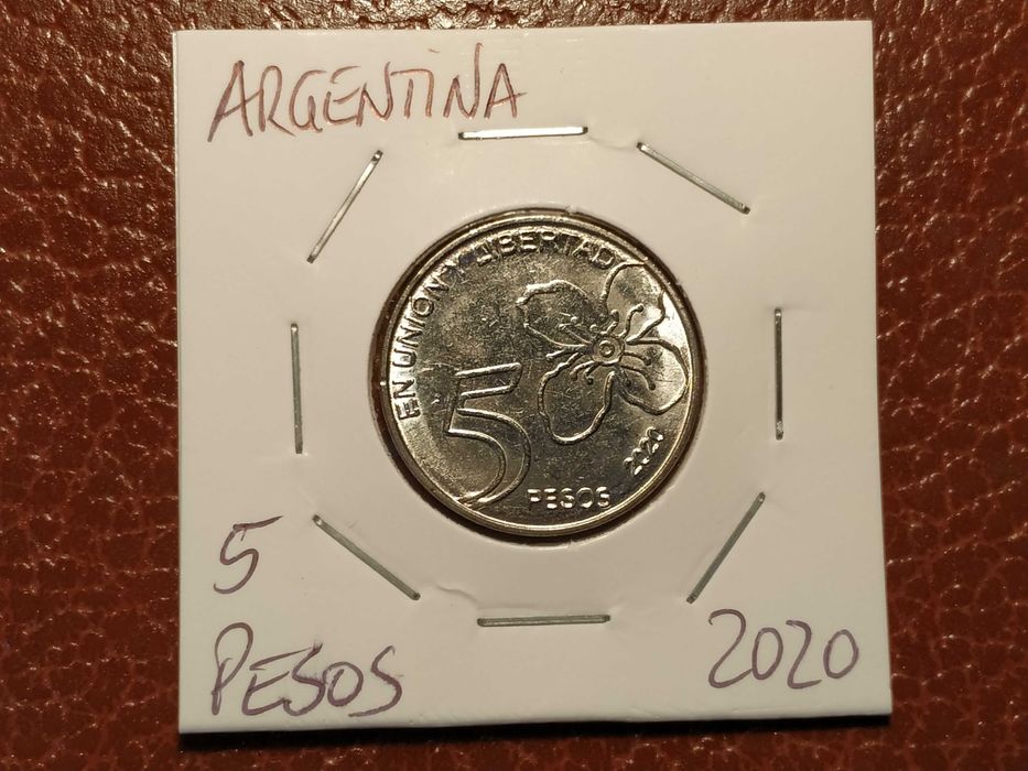 Argentina - moeda de 5 pesos  de 2020 (Plantas)
