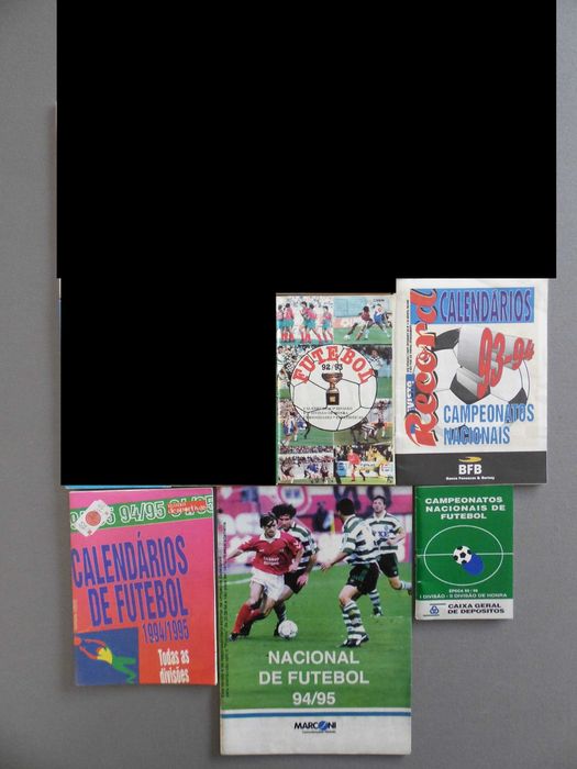 Lote de Mini Calendários/Guias de Futebol Nacional Anos 90